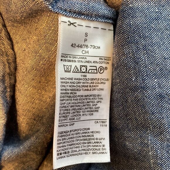 Z GAP Small Long Sleeve Casual Button Down Standard Fit Chest Pocket - Picture 7 of 7